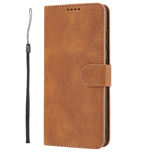 Samsung Galaxy S20 FE - Klassiskt Läder Fodral - Brun Brown Brun