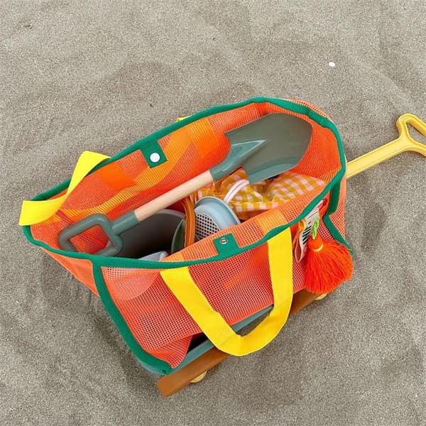 Stor Sammenfoldelig Letvægts Robust Net Legetøjs Strandtaske