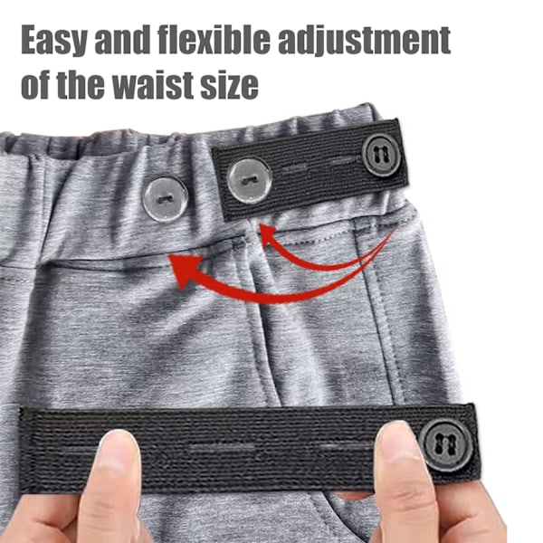 Elastisk midjeförlängare 83 mm 5-pack Svart
