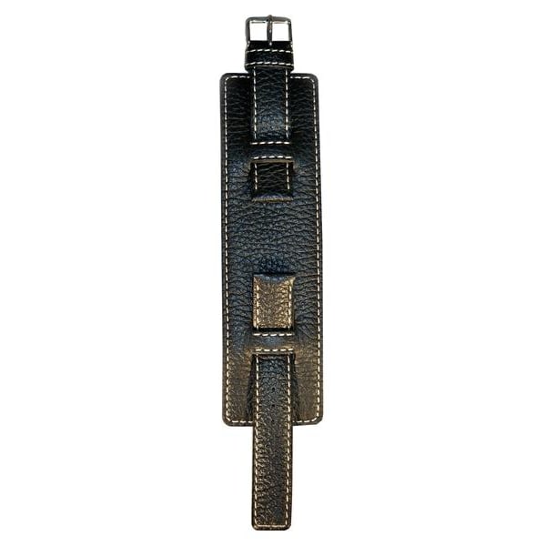 Klockarmband 16/14/12 mm med bred underdel Black 16 mm