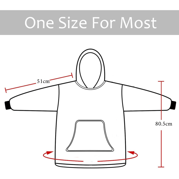 Sherpa Hoodie Sweatshirt Filt Oversized Front Pocket Giant