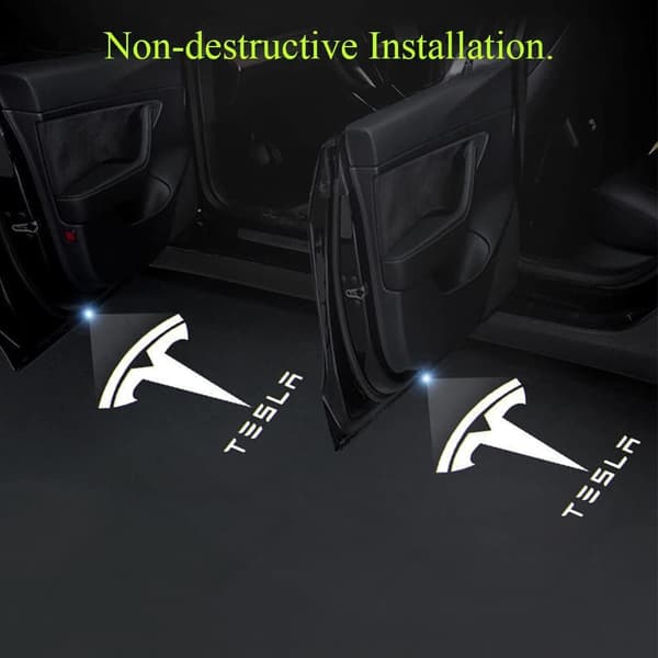 Tesla Model 3/S/X/Y Puddle Lights Billogoprojektor Dörr Courtes