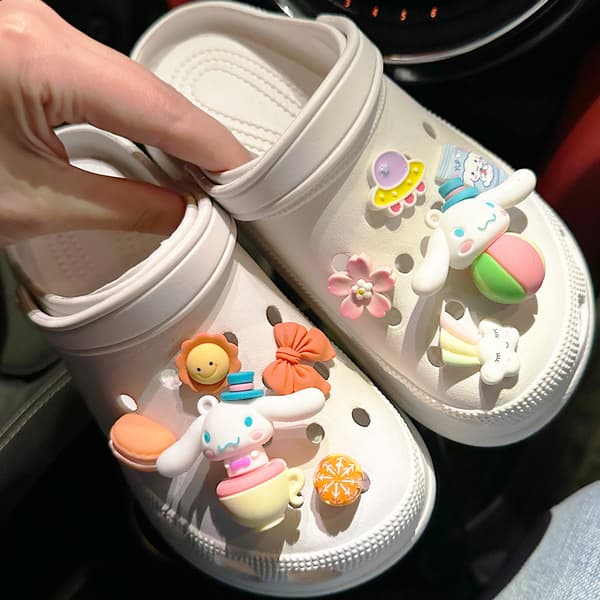 10 stk. ballon store ører hund Sko Tilbehør til Croc Charms til