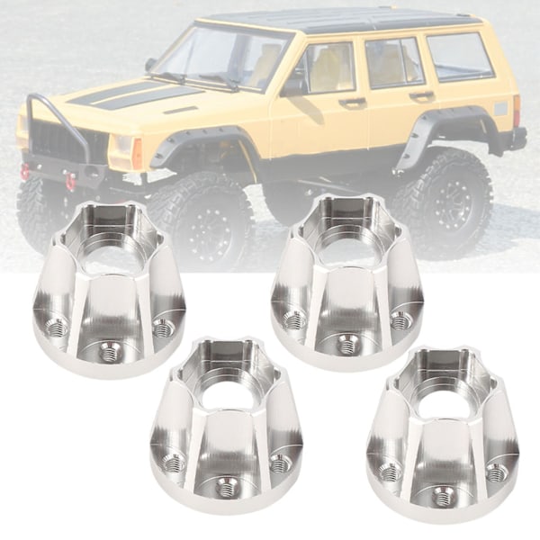 Kompatibel med Axial Scx10, Beadlock Fälgar Högkvalitativt Material 12Mm Hex, Förlängda Adaptrar För Rc Crawler Aluminiumlegering, Direkt Passform 4st