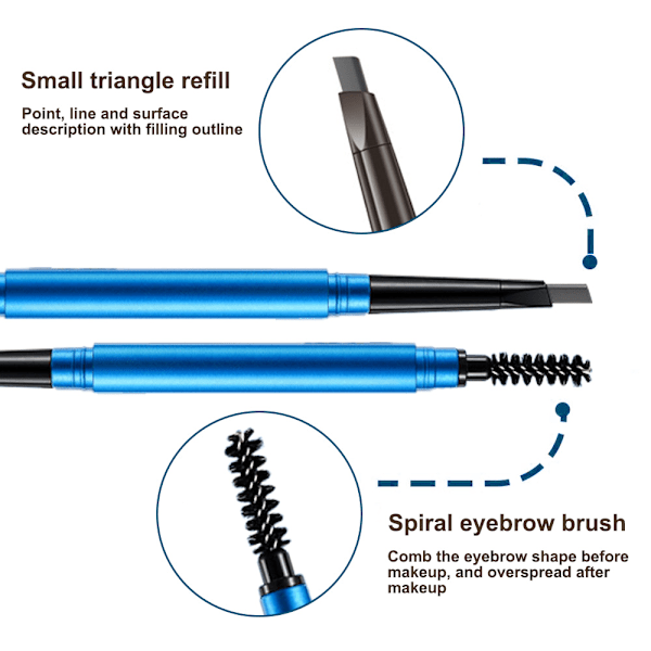 Ögonbrynspenna, Hard core, Original Wood, Vattentät, Svettbeständig, Hållbar och fin makeup Style 3