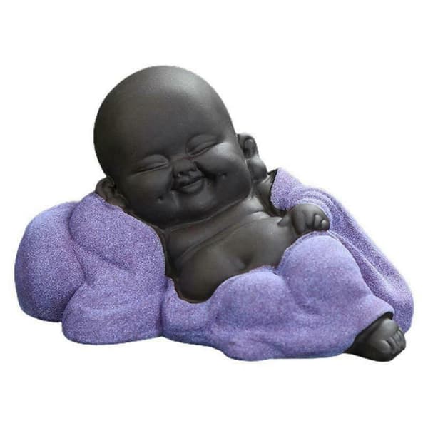 Søt Keramisk Buddha Statue Figur Ornts Hjem R C