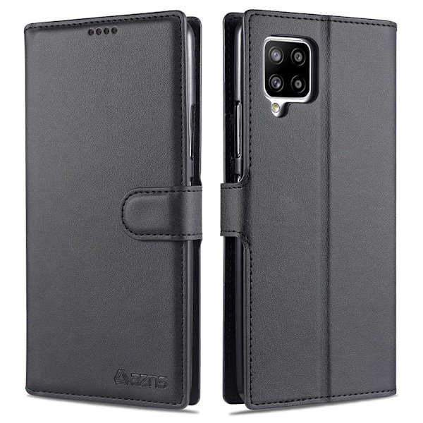 Samsung Galaxy A12 - Praktiskt AZNS Plånboksfodral Svart