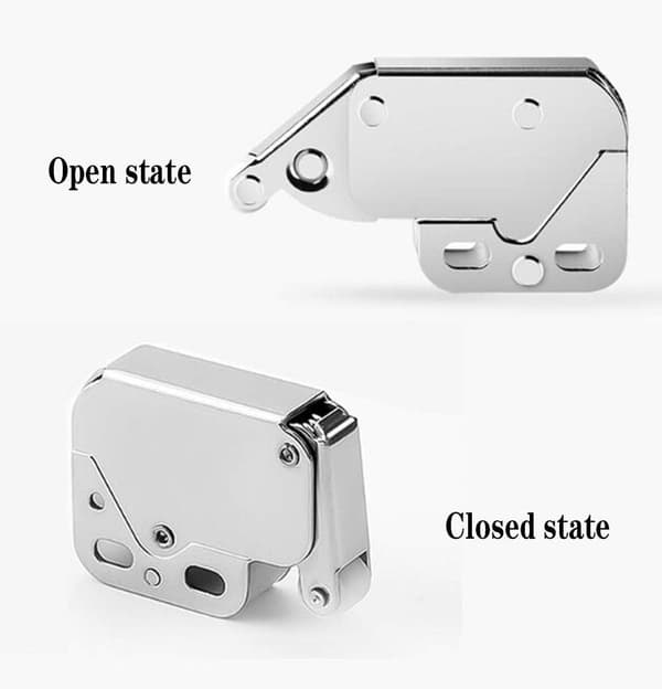 (Sæt med 4) Push-In Touch Lock Mini Tip Latch Automatisk fjederforudindstillet