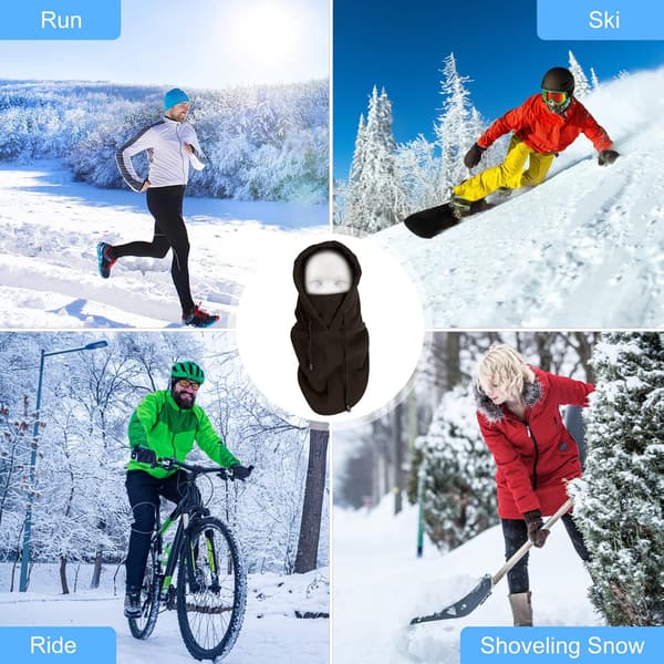 Vintermössa för män, brun mask, balaclava, utomhussporter