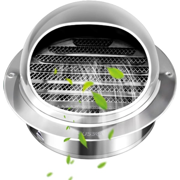 Runt Ventilationsgaller, 304 Rostfritt Stål Med Ultra-Slät Yta, Enkel Installation Och Väderbeständig Prestanda, Ger Integritet Och Skydd