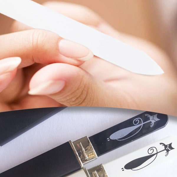 Glasnagelfil med fodral – Kristallfingernagelfilar