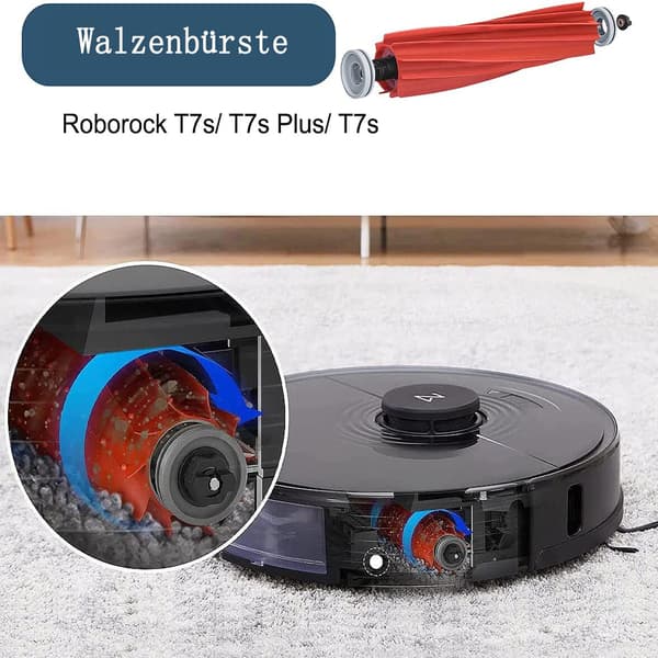 Erstatningstilbehør for Roborock S7 S7 Plus S7+ S7 MaxV S7 MaxV Ultra T7s T7s Plus T7s + hovedbørste