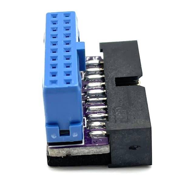 5 stk. USB 3.0 20-pin han til hun forlængeradapter op ned vinklet 90 grader til bundkort Mainb
