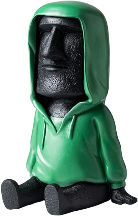 Påskeøen Moai Statue Dekoration med Smartphoneholder, Retr