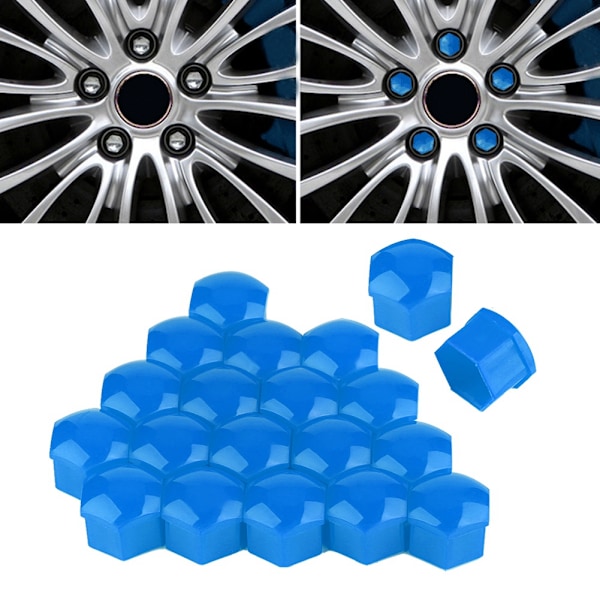 Hjulmutterskydd, Högkvalitativ Plast Reptålig Dammtät Ersättning för Universell Dekoration, Exteriörskydd Stöldskyddslock 21mm,