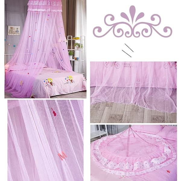 Prinsesse myggenet, sengehimmel (pink)