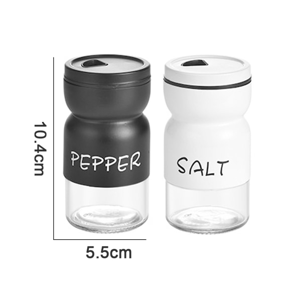 Farmhouse Salt och Peppar Shakers Set med justerbara lock,