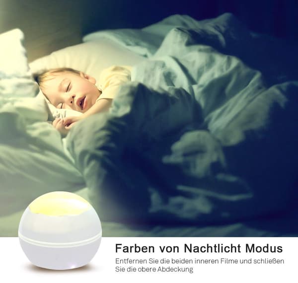 Stjernehimmel LED-projektor, babynatlampe, Ocean World 2 i 1 Pr