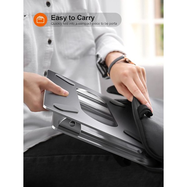 Justerbart Laptopställ, Bred Kompatibilitet Aluminiumlegering Dator Notebook Ställhållare, Ergonomisk Design För 11-17\" Laptops, Stödjer Upp Till 6 kg
