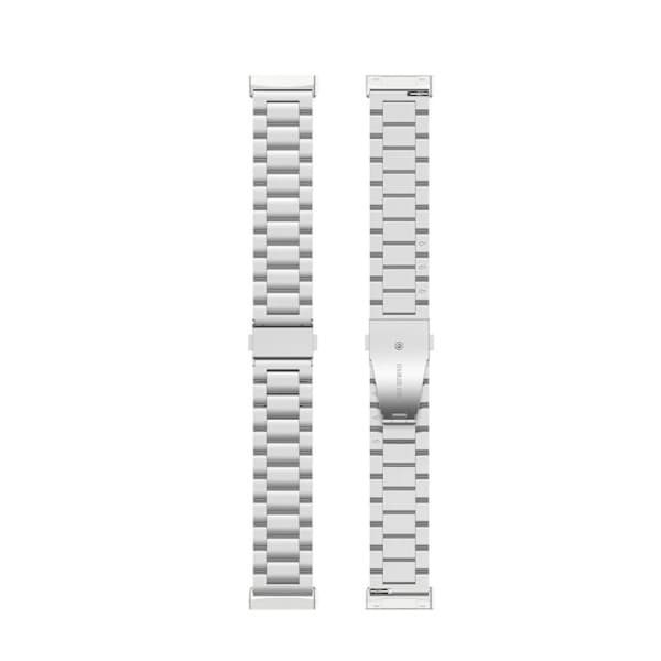 Tre perler i rustfritt stål armbånd for Fitbit versa4/sense2/versa3/sense (sølv) sølv Silver