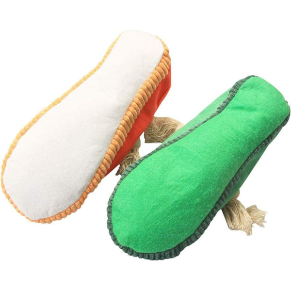 Pipande Hundleksak, 2-pack Tofflor Formade Ljudleksaker Interakti