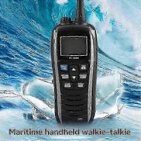 IC-M25 VHF Marinradio Vanntett Transceiver Flyter I Vann, -Svart-