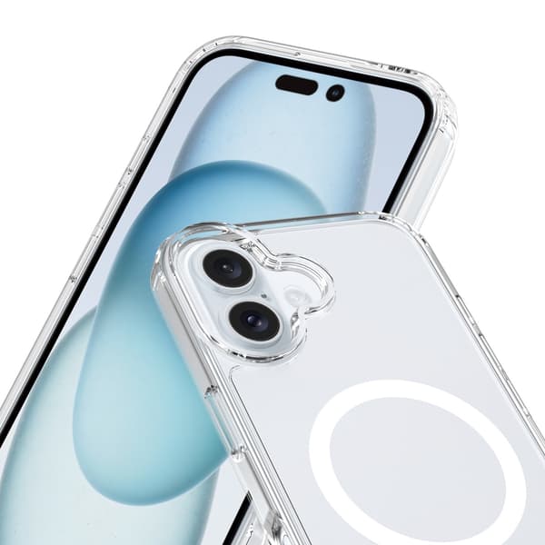 Rhinestone Solbriller - iPhone 16 Plus Mobildeksel MagSafe, Gjennomsiktig
