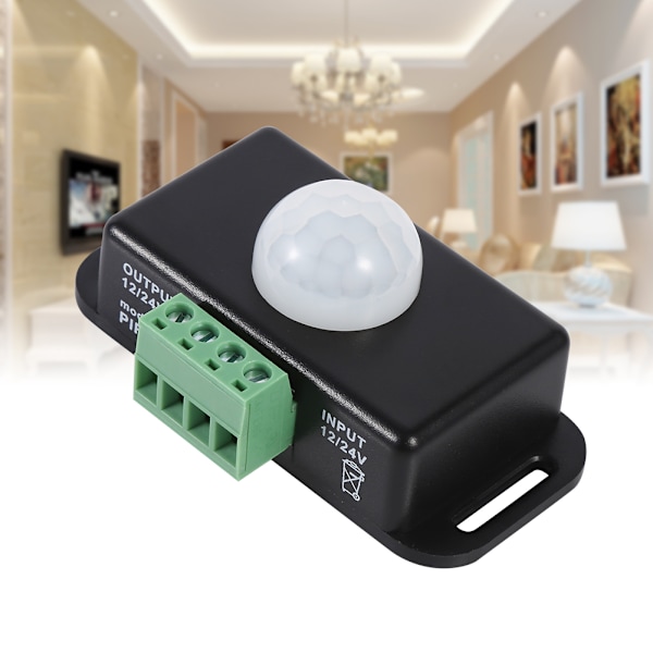 Infraröd Detektionskontroller, Rörelsedetektor för Kroppssäkerhet med PIR-sensor för Flexibla LED-strips, Automatisk På/Av Timerfunktion för LED-ljusremsa
