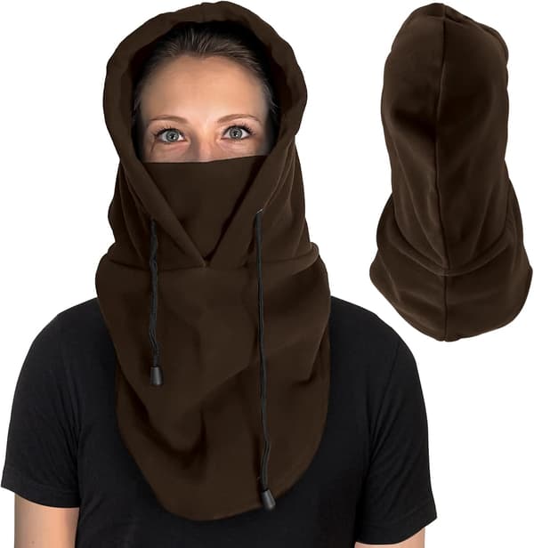 Vintermössa för män, brun mask, balaclava, utomhussporter