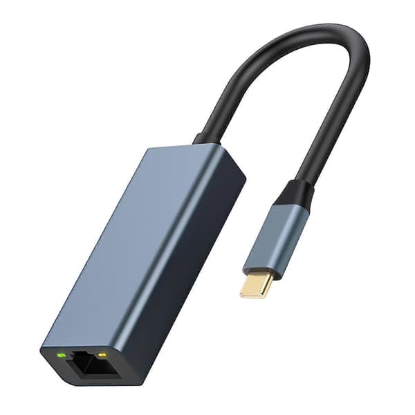USB C Ethernet Adapter 1000Mbps Gigabit Bærbar Højhastigheds Aluminium Legering Laptop Tilbehør Type-C til RJ45 Netværkskonverter til Windows