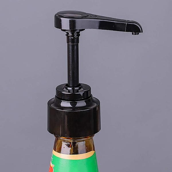 Kaffesirapsdispenser, Universell Passform För 750ml Flaskor, Läcksäker & Droppfri Ventil, 2-pack, SVART, 1/4 Oz Per Tryck, Justerbar Slang