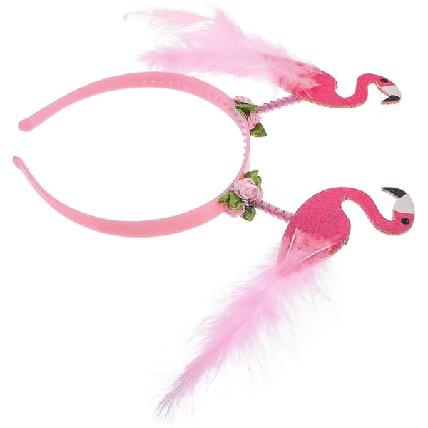 Flamingo Hårbøyle Dame Hodeplagg Hawaiisk Tilbehør Kvinner Menn Hårbøyle