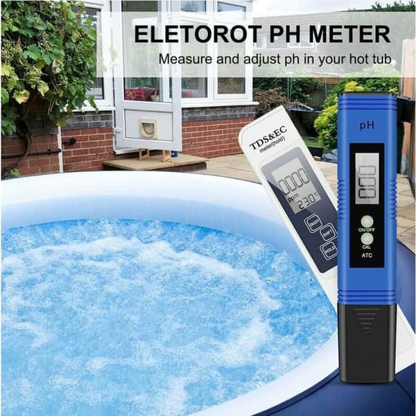 One Piece PH-meter, 4 i 1 Swimmingpool PH-tester Elektronisk TDS