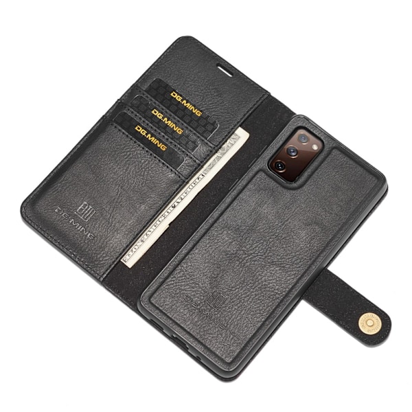 DG.MING 2-in-1 Magnet Wallet Samsung Galaxy S20 FE Black