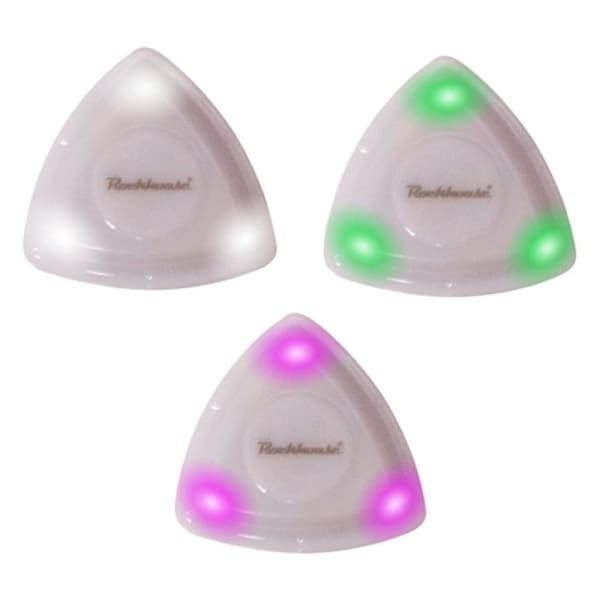3 st Gitarrplektrum Akustisk Gitarr Gitarrtillbehör LED Gitarr Basplektrum LED Gitarrplektrum[HK] Grön 4.1X4.1CM