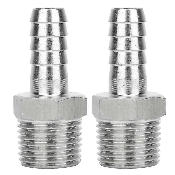 1/2in BSPT hann-gjengekobling rørfitting med hurtigkobling - 2 stk (BSPT 1/2in - 8mm)