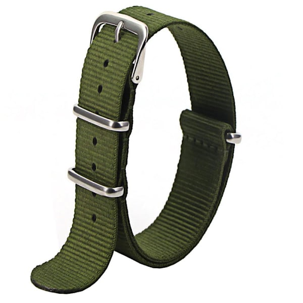 Klockarmband Natoband / nylonband 22 mm olika färger Svart