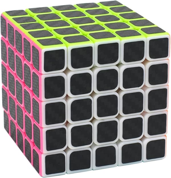 Puzzle Cube 5x5x5 Ny Cubo Ultra Snabb Kolfiber Sticker