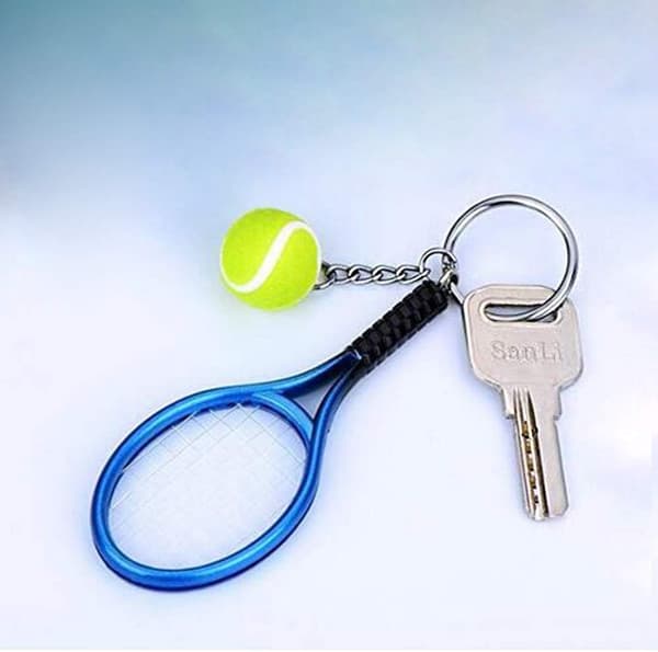 18 stk. Mini Tennisketcher Nøglering, Moderigtig Legering Ten