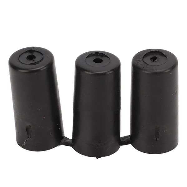 Gearskifteknop med 3 adaptere 5-trins ABS kunstlæder universal gearstangshoved til bil