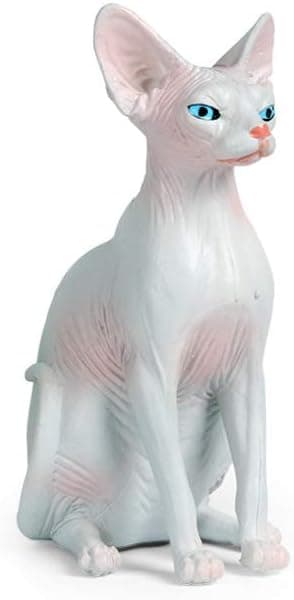 2-pak Sphynx Kattefigur Harpiks Hårløs Kat Model Sphynx Hårløs