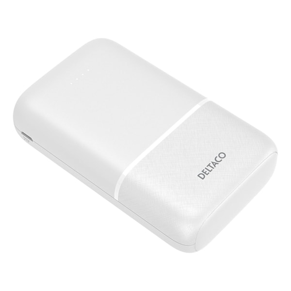 Kraftfull Deltaco Pocket Powerbank 10.000mAh Vit