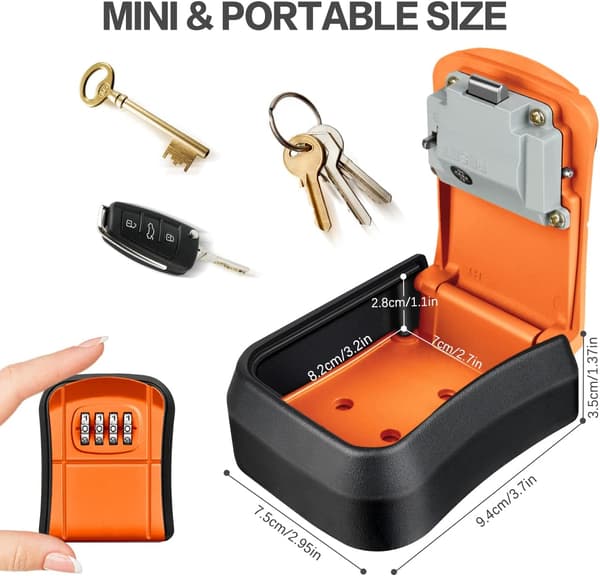 Nyckellåda Väggmonterad Mini Nyckelsafe Utomhus Nyckellåda med Återställningsbar