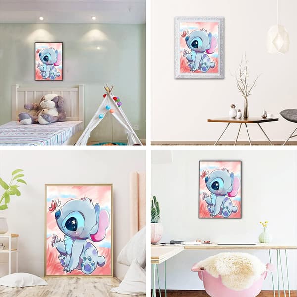 5D Nybegynner Diamantkunst DIY Rund Full Diamant Edelsten Kunstner Veggdekorasjon