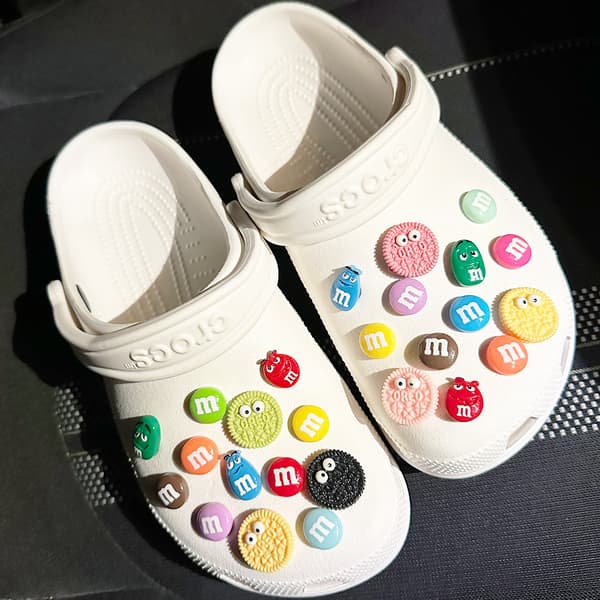 26 stk. M udtryksbønne kiks Sko Tilbehør til Croc Charms