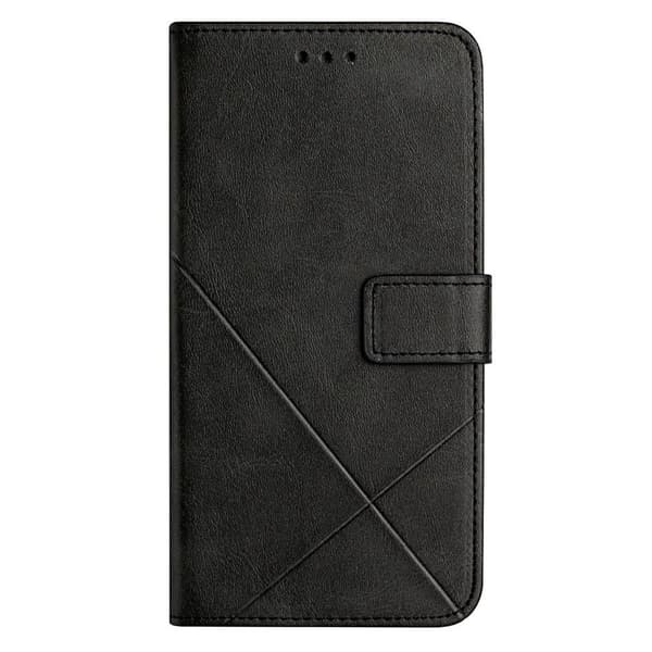 Samsung A13 4G, Präglat Plånboksfodral, PU-Läder, Svart