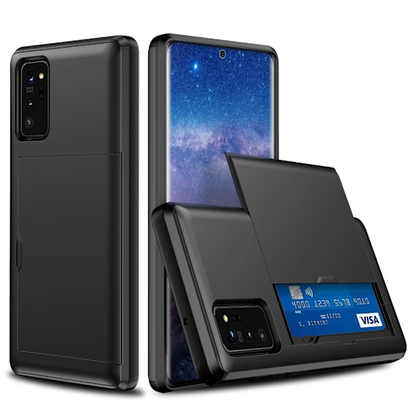 Etui, kortholder, Galaxy Note 20, Sort