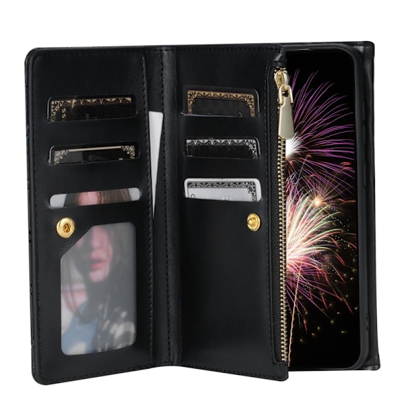 SKALO Samsung S24 Evelope Clutch 8-Fack - Svart Svart