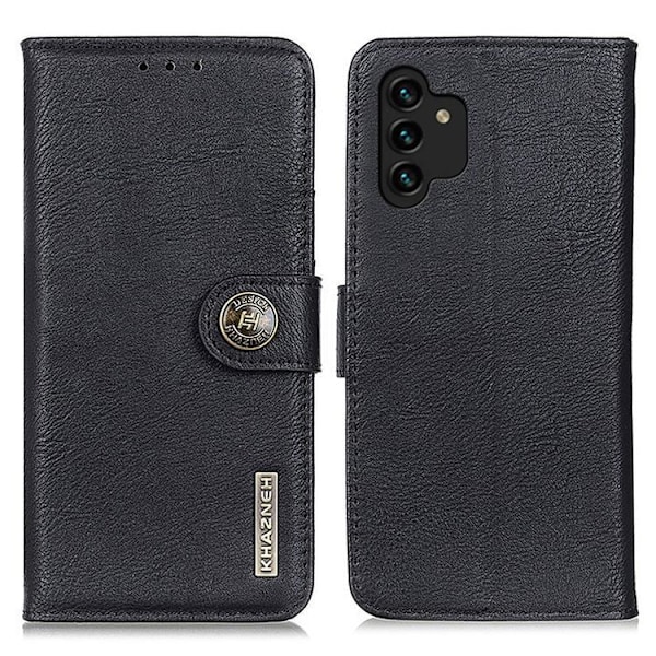 KHAZNEH Textured Plånboksfodral Galaxy A13 4G - Svart