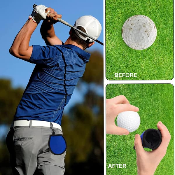 3 stk. Golfboldrenserpose, Golfboldvasker Lomme Pung, Golf